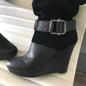 Bar III Wedge Buckle Boots